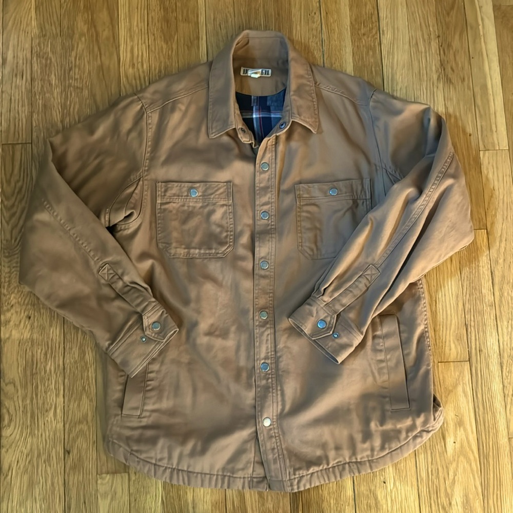 Duluth Trading Co flannel-lined fire hose coat - flawless condition